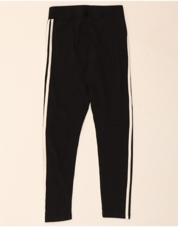 ADIDAS Womens Leggings UK 8/10 Small Black Cotton