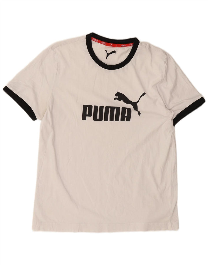 T-shirt grafica da uomo Puma Top bianca media