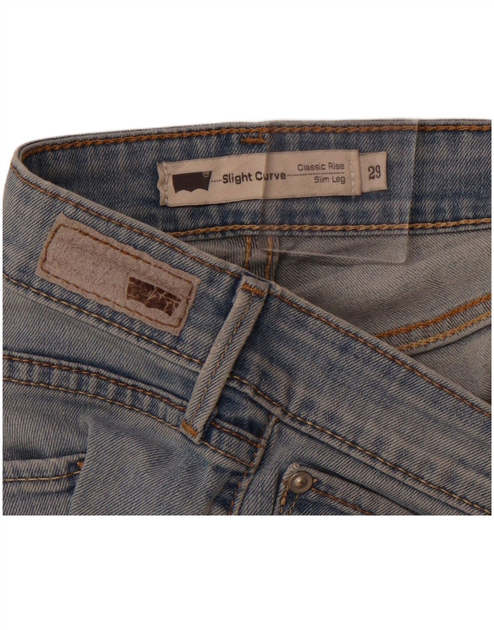 LEVI'S Jeans slim da donna con leggera curva a vita classica W29 L28 Blu