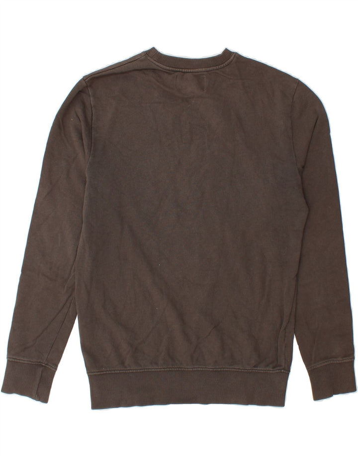 CALVIN KLEIN JEANS Mens Graphic Sweatshirt Jumper XS Brown Vintage Calvin Klein Jeans and Second-Hand Calvin Klein Jeans from Messina Hembry 