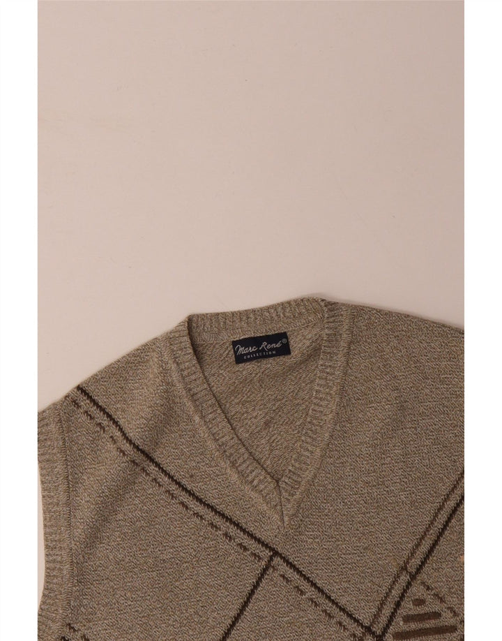 Canotta da uomo MARC RENE IT 48 Cotone a rombi/diamante beige medio