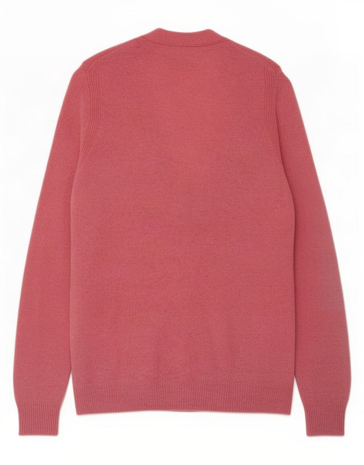 Maglione cardigan da donna Marks & Spencer UK 16 grande lana rosa