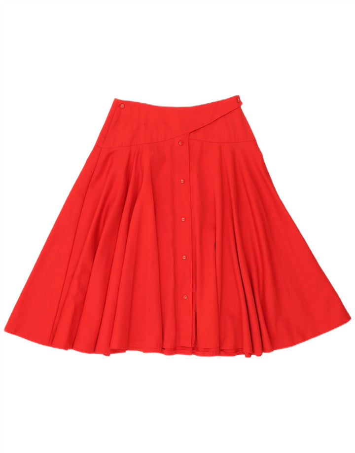 Gonna a trapezio da donna Incom EU 40 media W28 lana vergine rossa