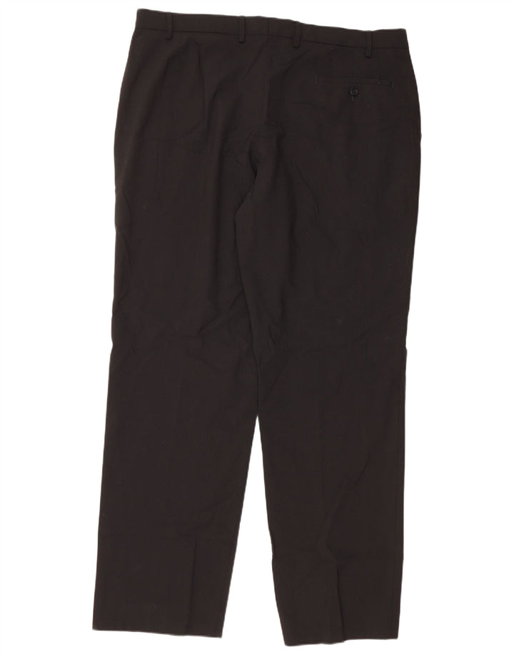 Pantaloni da abito su misura da uomo Marks & Spencer W40 L33 classici in lana nera