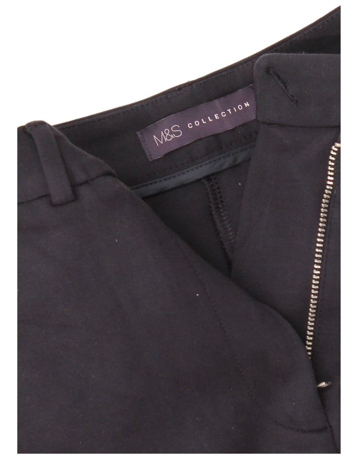 Pantaloni da abito slim da donna Marks & Spencer W26 L26 Blu navy