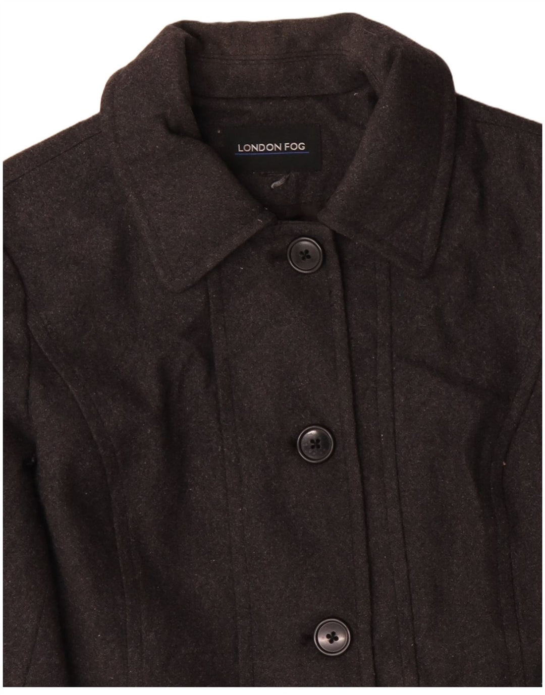 Cappotto da donna London Fog UK 18 XL in lana grigia