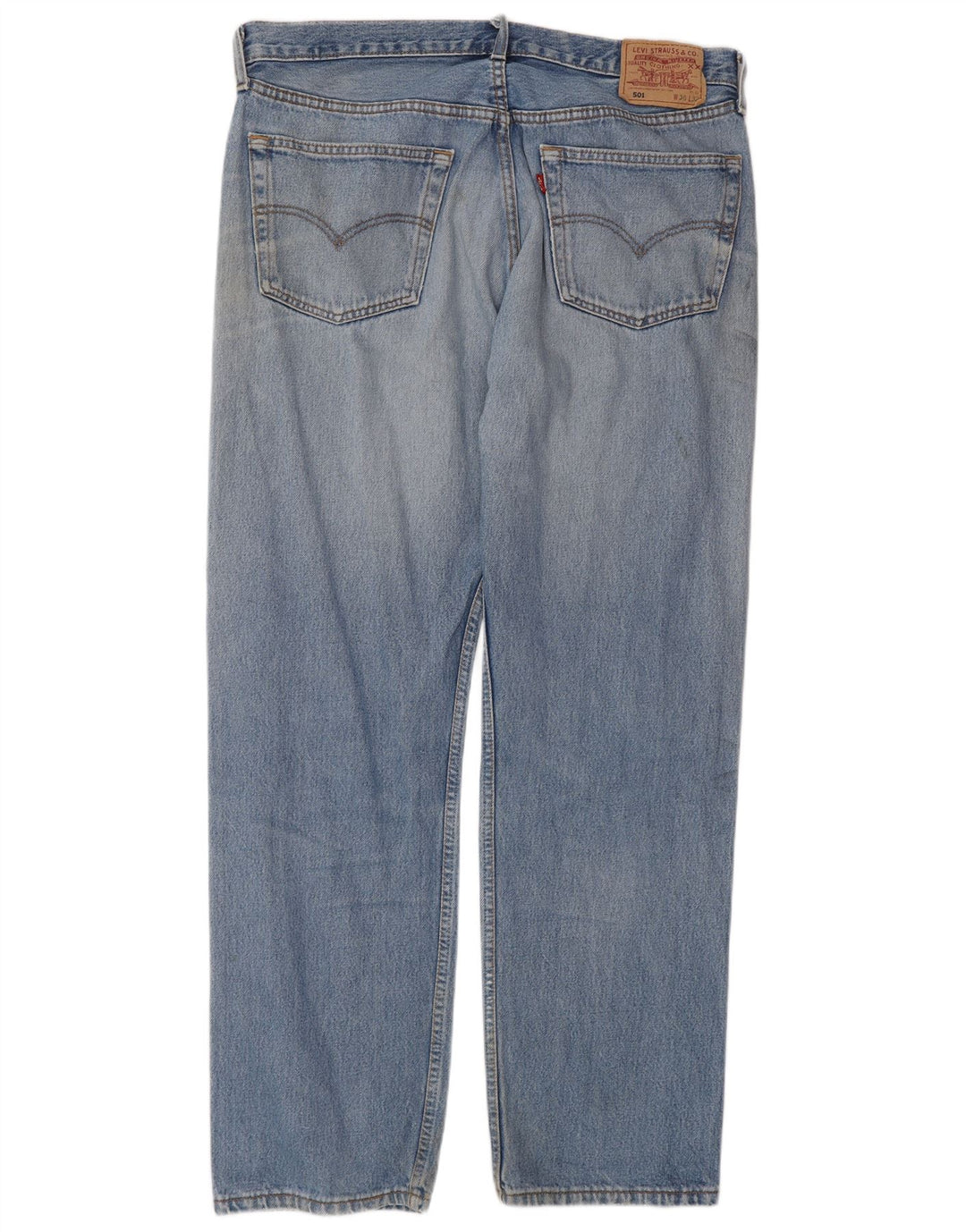 Jeans dritti da uomo Levi's W38 L32 in cotone blu