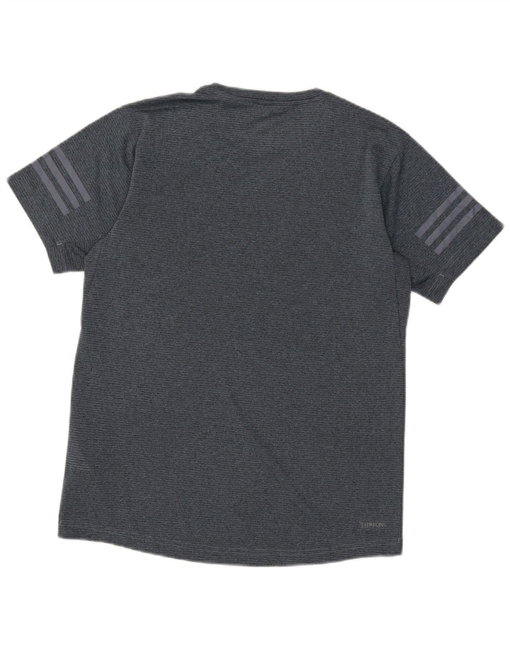 T-shirt ADIDAS da uomo Climacool Top piccolo in poliestere chiazzato blu