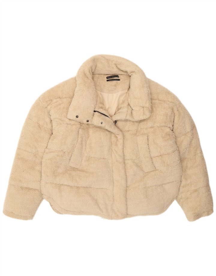 Giacca in pile imbottita oversize da donna Urban Outfitters UK 14 Beige medio