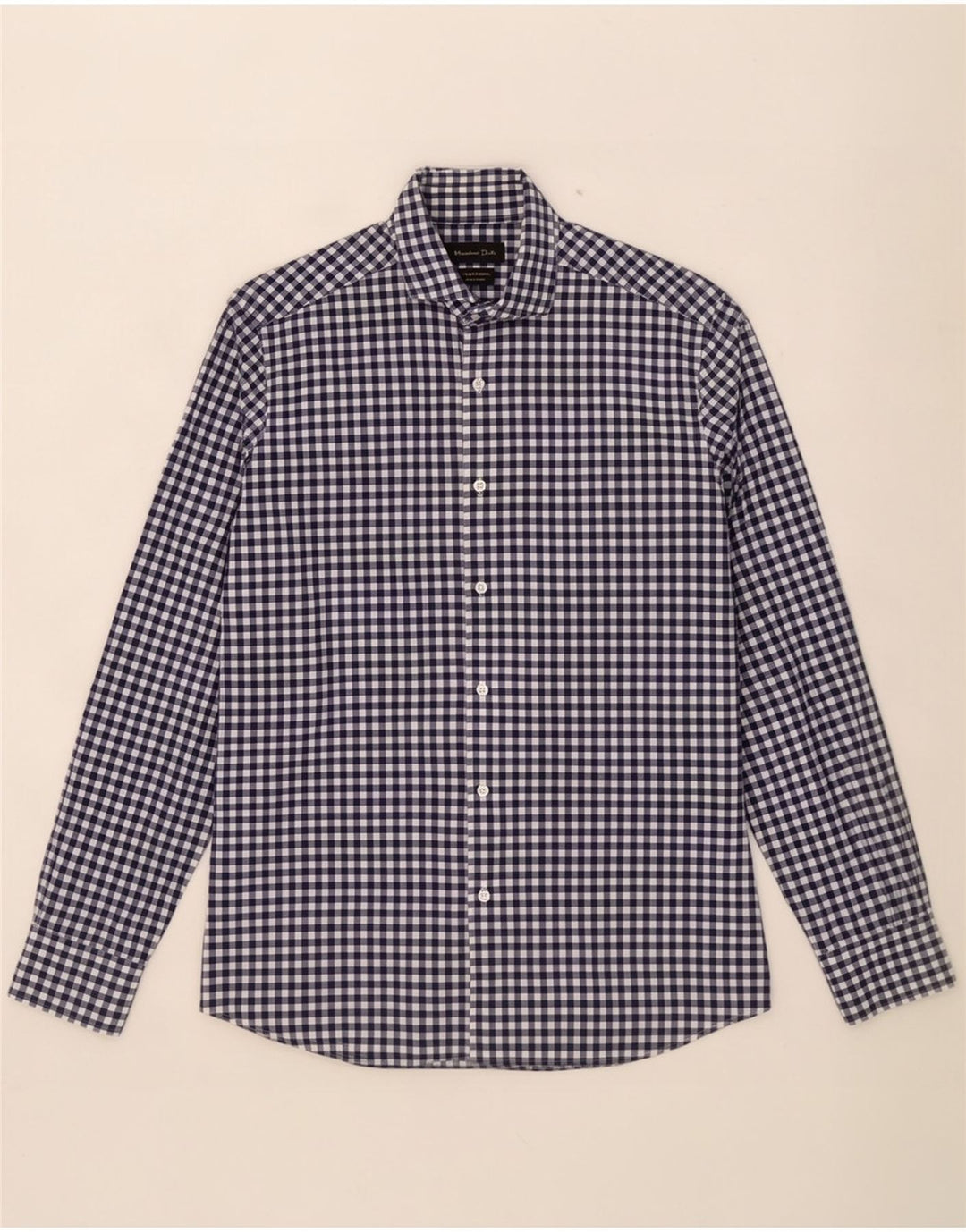 Camicia da uomo Massimo Dutti a quadretti blu navy medio