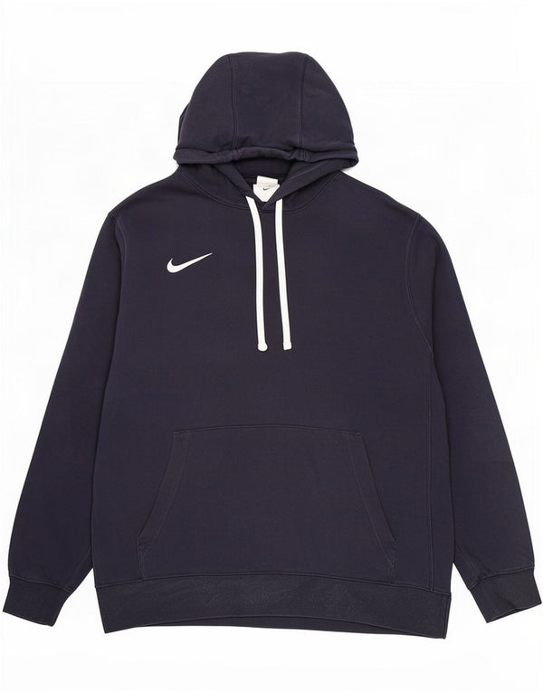 Felpa con cappuccio da uomo Nike Large in cotone blu navy