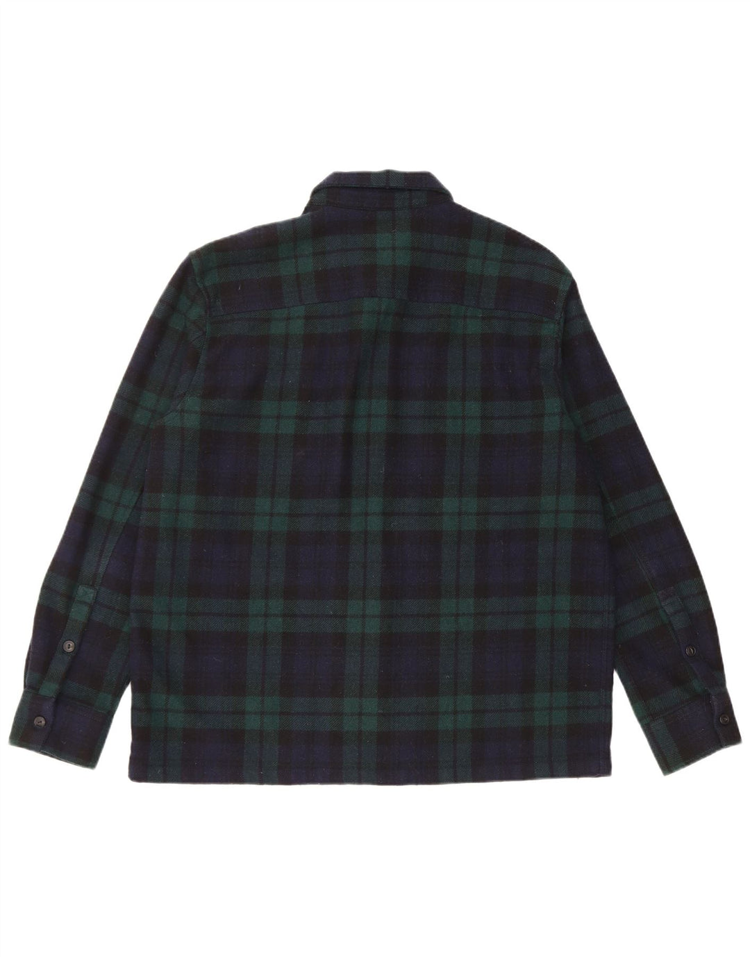 Nudie Jeans Camicia da uomo in flanella grande in lana a quadri blu navy