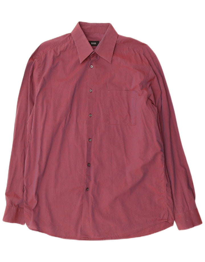 Camicia da uomo Hugo Boss taglia 41 16 grande bordeaux