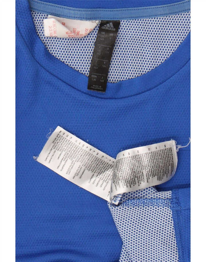 Maglietta ADIDAS Aeroready da bambino 13-14 anni in poliestere blu