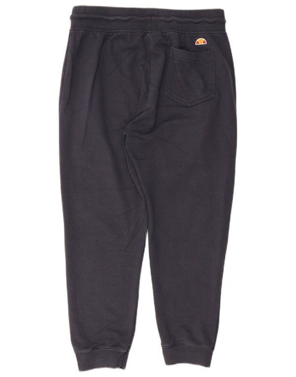 Pantaloni da tuta con grafica da uomo Ellesse, pantaloni da jogging, grandi, in cotone blu navy