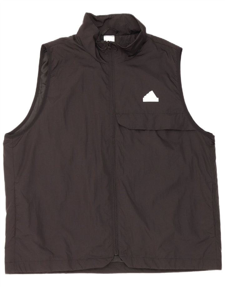 Gilet utility da uomo Adidas UK 40 grande nylon nero