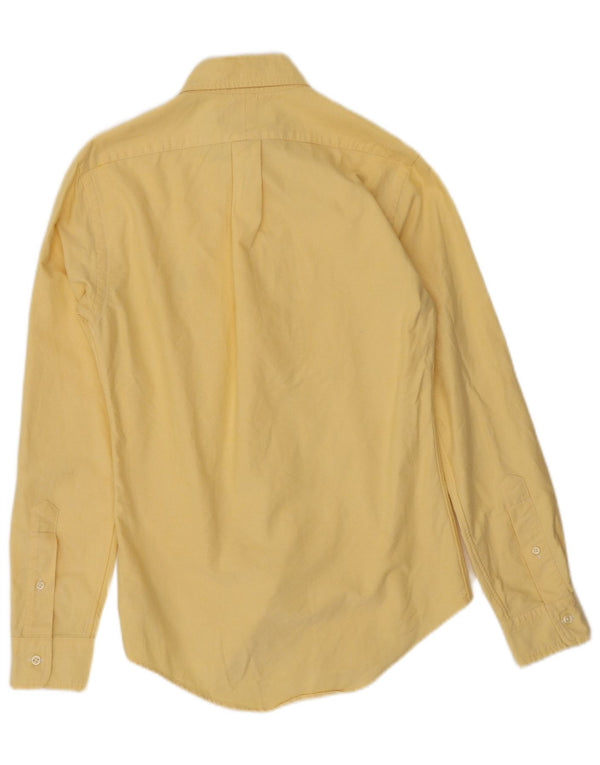 Camicia slim fit da uomo Ralph Lauren XS in cotone giallo
