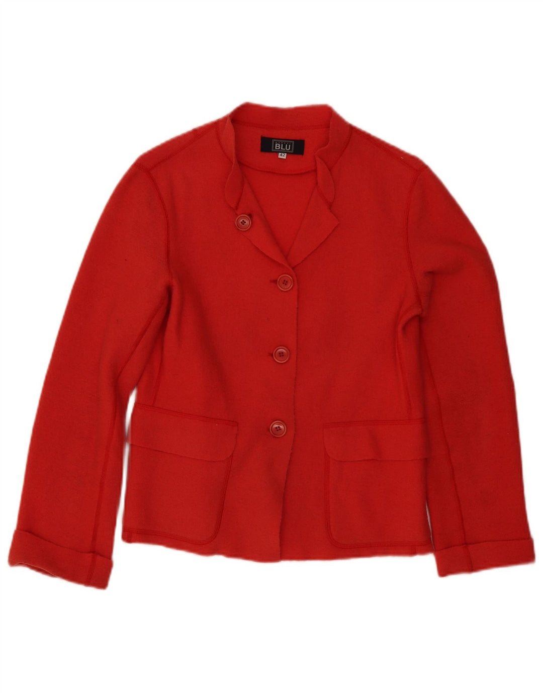 Giacca Blazer da Donna a 3 Bottoni Alberto Aspesi IT 42 Lana Rossa Media