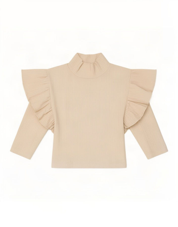 Top corto da donna Zara manica 3/4 UK 8 piccolo bianco
