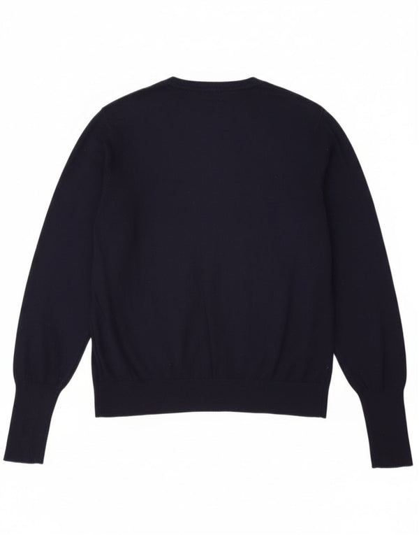 Maglione cardigan da donna Marks & Spencer UK 20 2XL viscosa blu navy