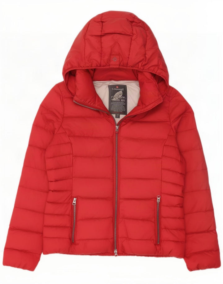Giacca imbottita con cappuccio da donna Canadiens UK 16 Large rossa in poliammide