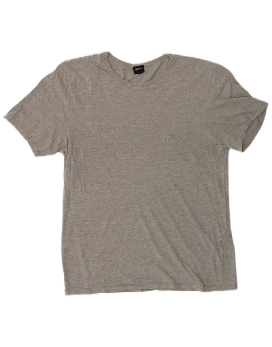 T-shirt da donna HUGO BOSS Top UK 16 grande in cotone grigio