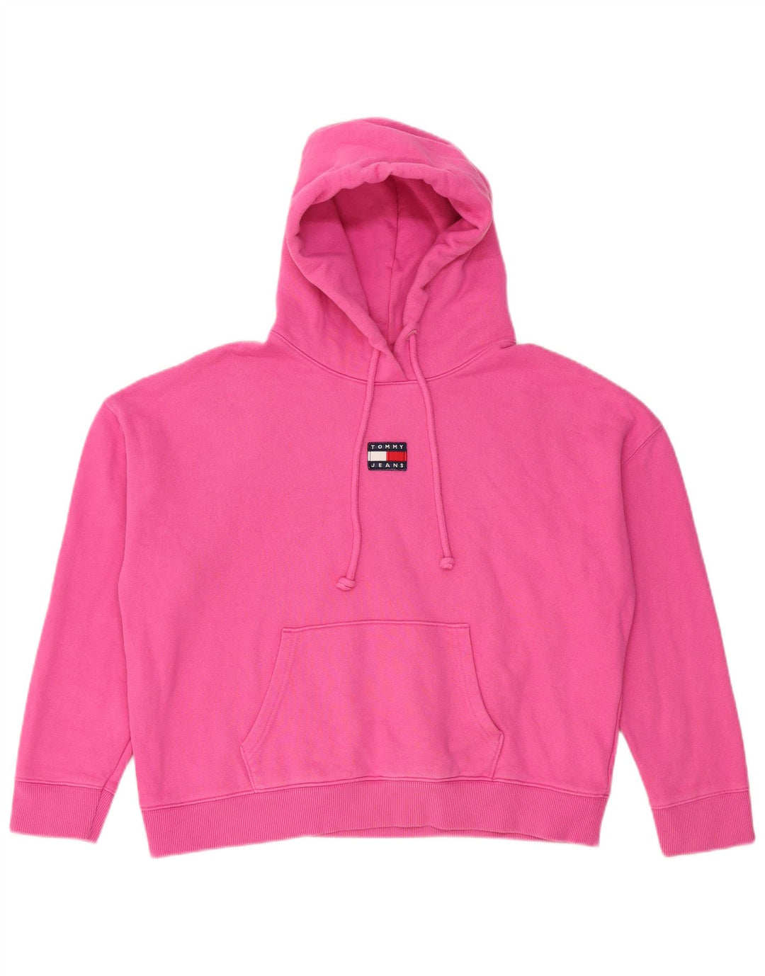 TOMMY HILFIGER Felpa con cappuccio da donna UK 18 XL Cotone rosa