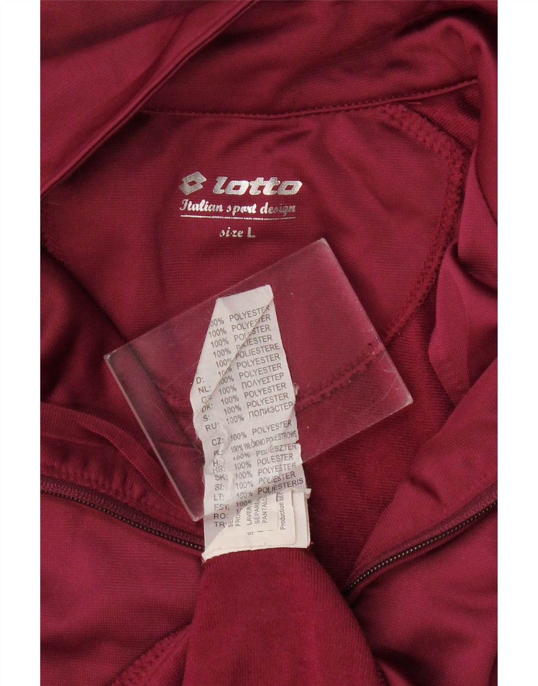 Giacca da tuta da donna LOTTO UK 16 Large Bordeaux Poliestere