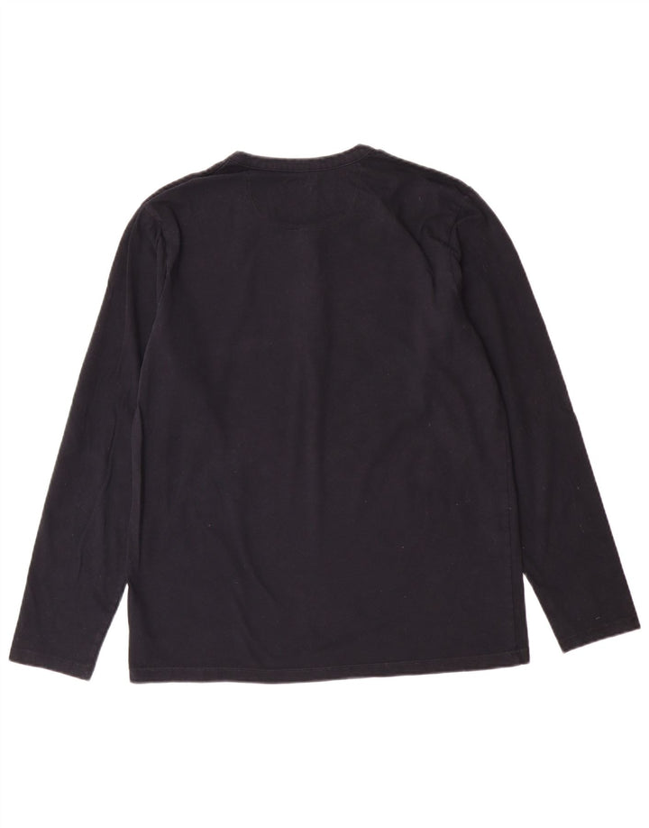 EDDIE BAUER Top da uomo a manica lunga piccolo in cotone blu navy