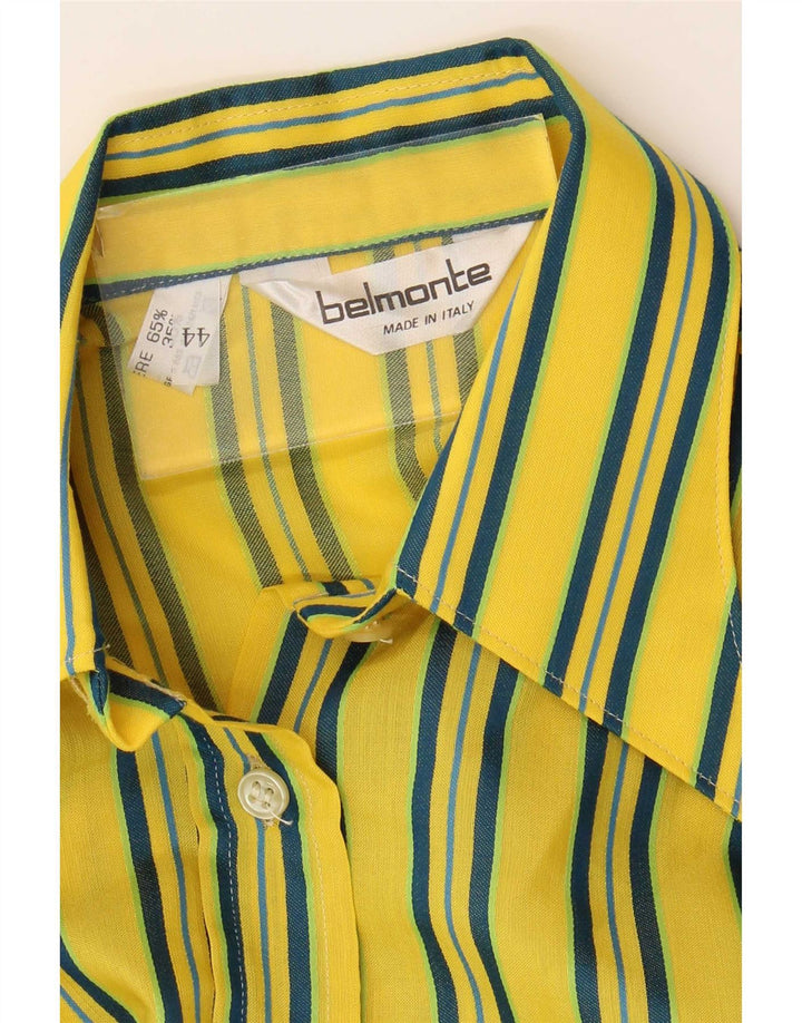 Camicia a maniche corte da donna Belmonte IT 44 a righe gialle medie