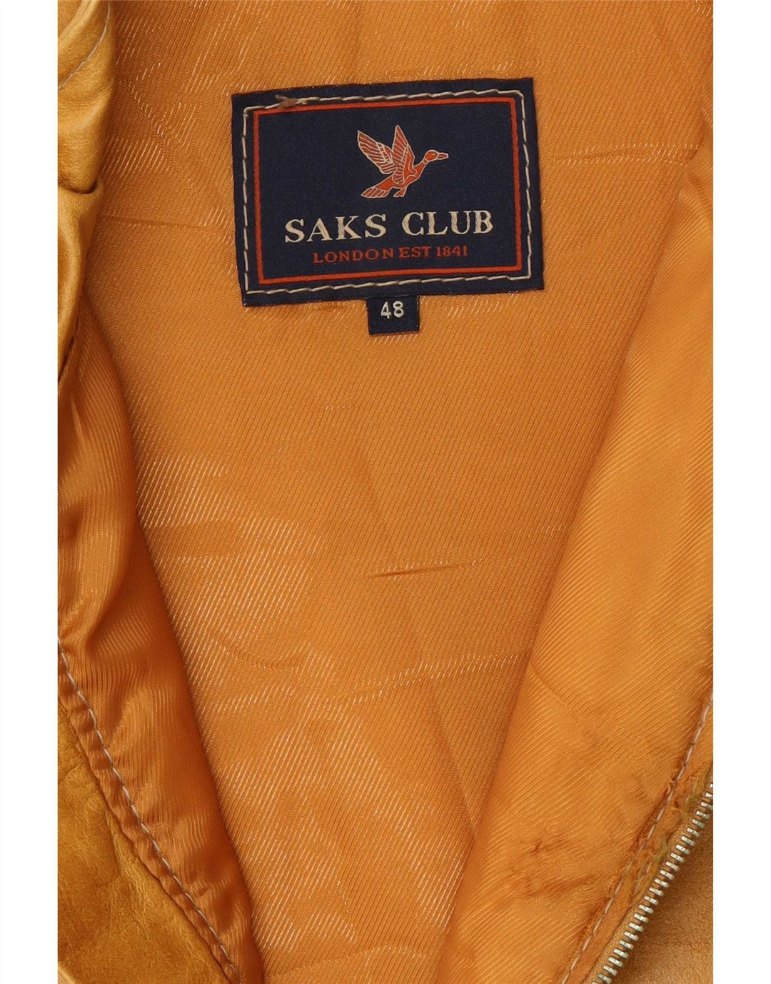 Gilet in pelle imbottito da uomo Saks Club IT 48 Beige medio