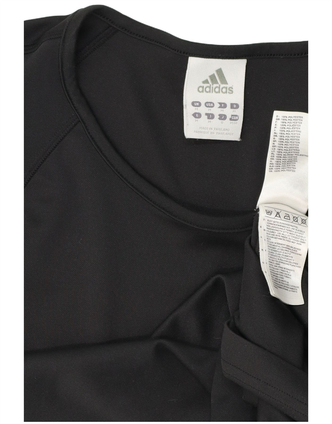 T-shirt grafica da uomo Adidas Top in poliestere nero medio