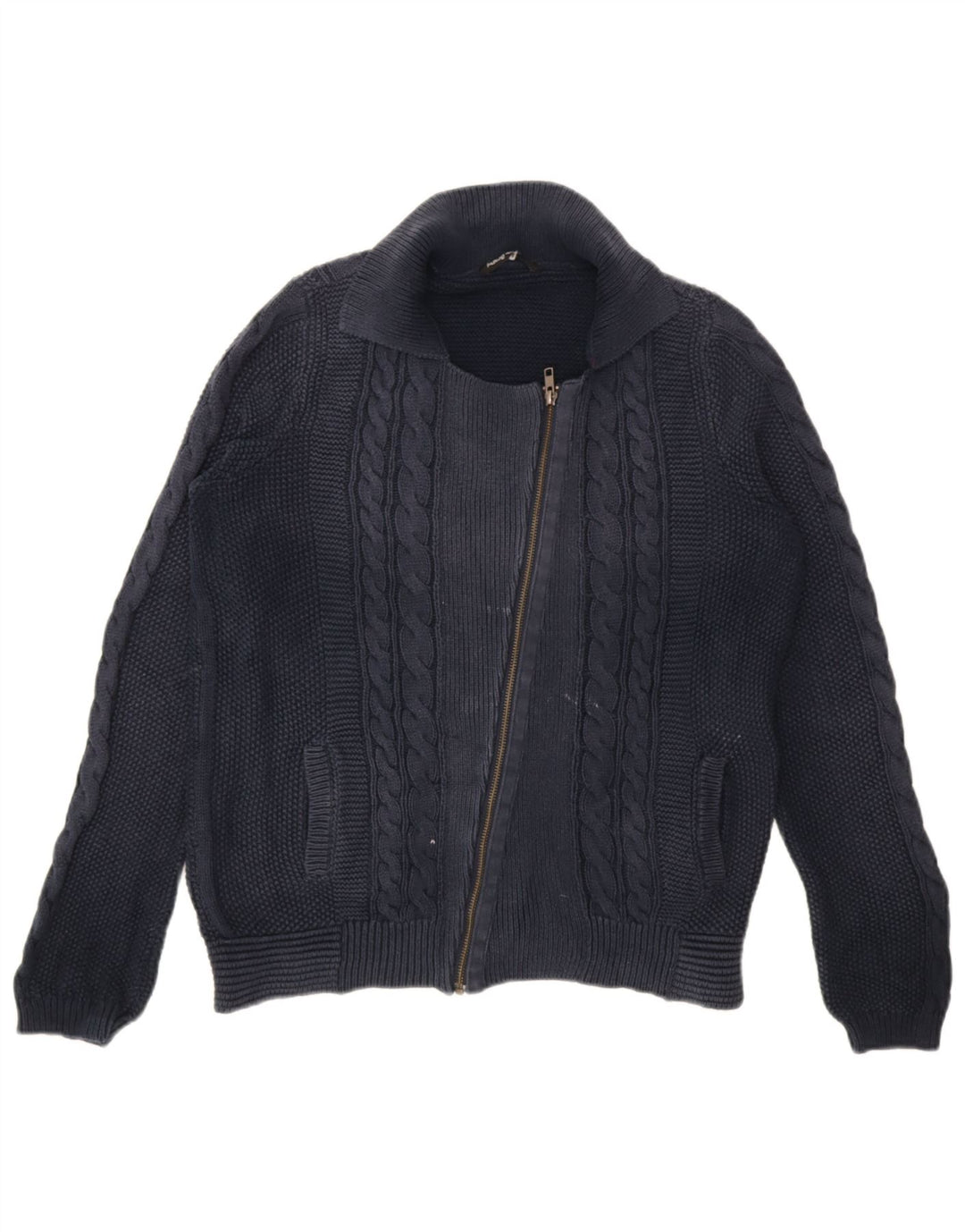 Maglione cardigan autografo da donna Marks & Spencer UK 14 grande blu navy