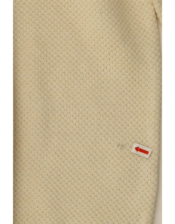 Maglione vintage da uomo con scollo a V IT 50 medio bianco sporco