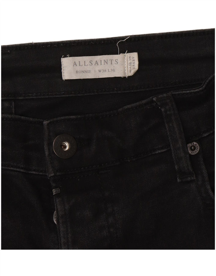 Jeans slim da uomo Ronnie All Saints W36 L30 cotone nero