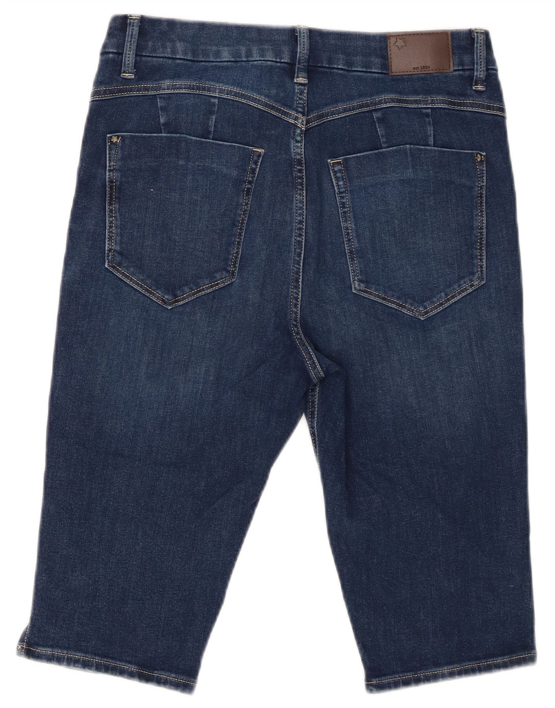 Pantaloncini di jeans da donna Marks & Spencer UK 12 medi W32 cotone blu
