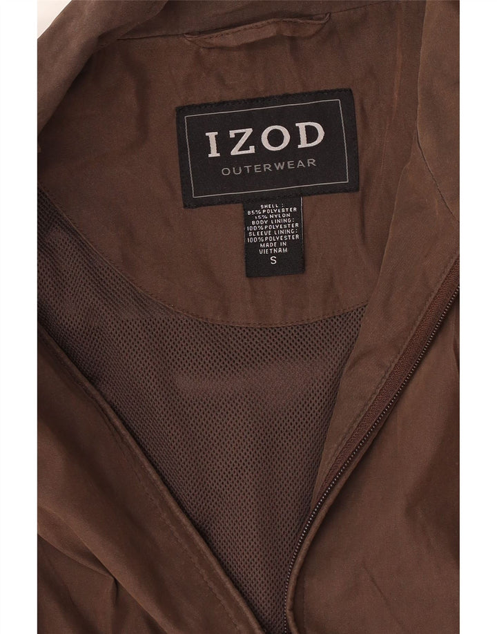 Giubbotto bomber da uomo Izod UK 36 piccolo poliestere marrone