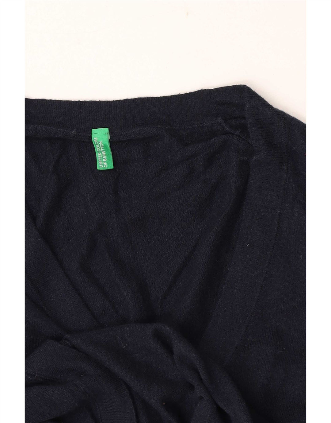 Maglione cardigan da uomo Benetton piccolo blu navy