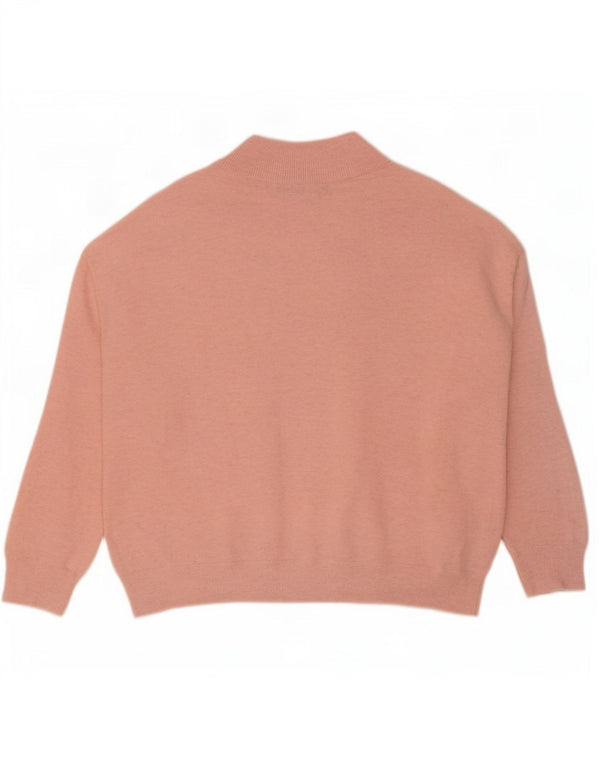 Maglione oversize con scollo a V da donna Marks & Spencer UK 10 piccolo rosa