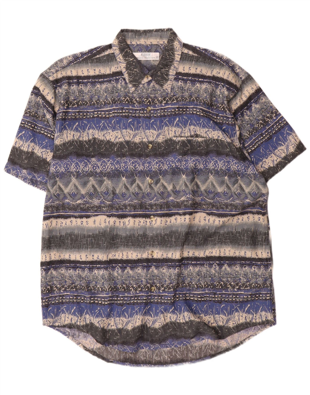 Camicia a maniche corte da uomo St. Bernard in viscosa a righe multicolori medie