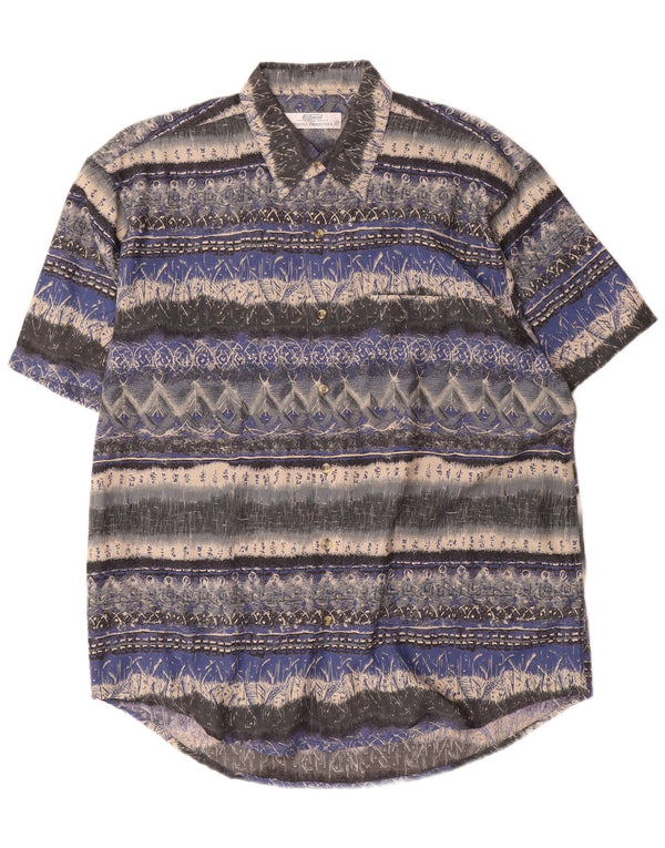 Camicia a maniche corte da uomo St. Bernard in viscosa a righe multicolori medie