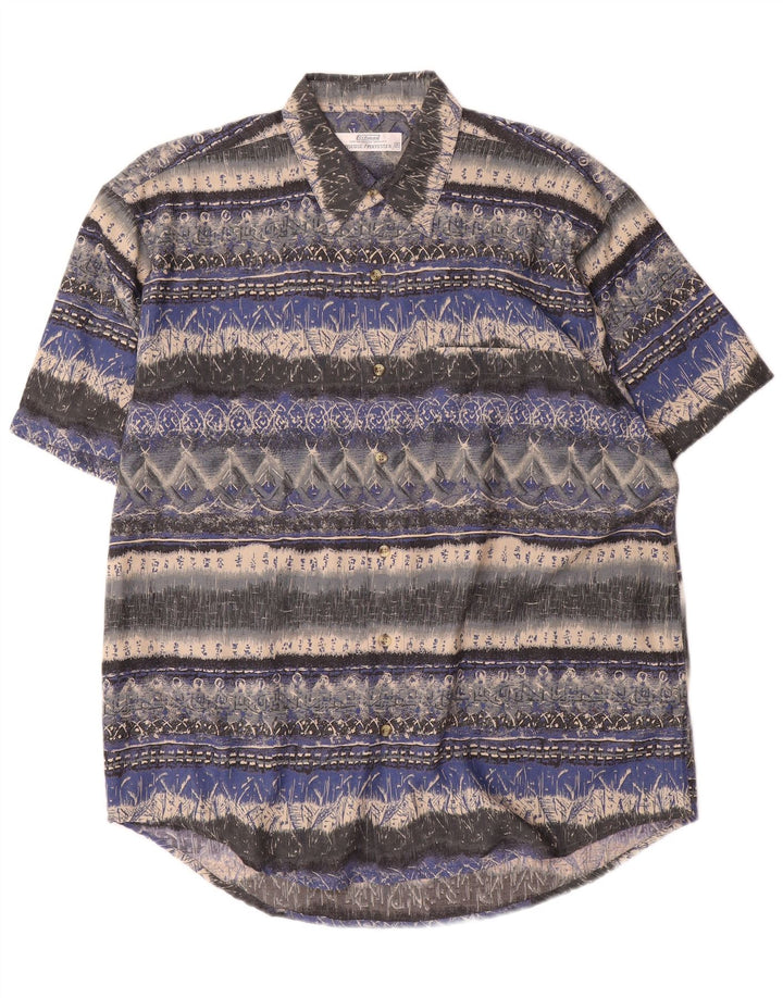 Camicia a maniche corte da uomo St. Bernard in viscosa a righe multicolori medie