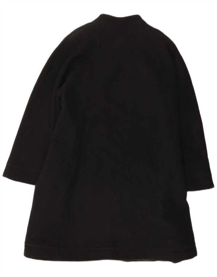 Soprabito oversize da donna vintage UK 12 lana nera media