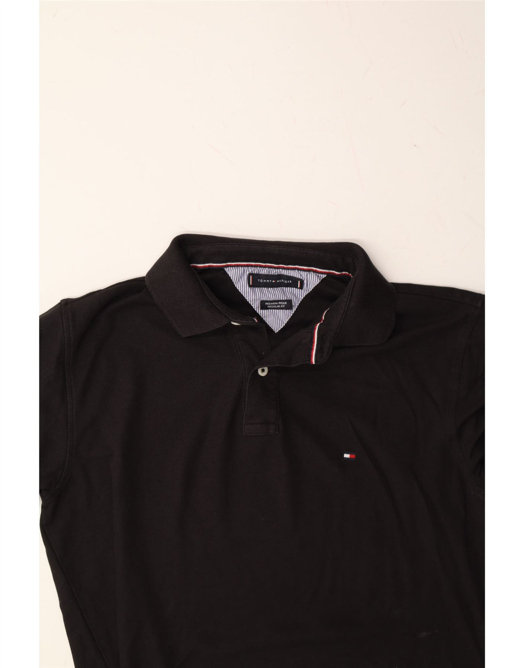 TOMMY HILFIGER Mens Polo Shirt Small Black Cotton Vintage Tommy Hilfiger and Second-Hand Tommy Hilfiger from Messina Hembry 