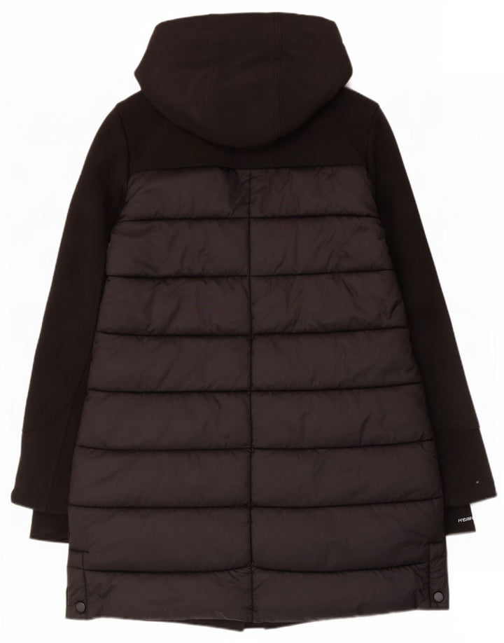 Cappotto giacca a vento con cappuccio da donna French Connection UK 16 grande nero