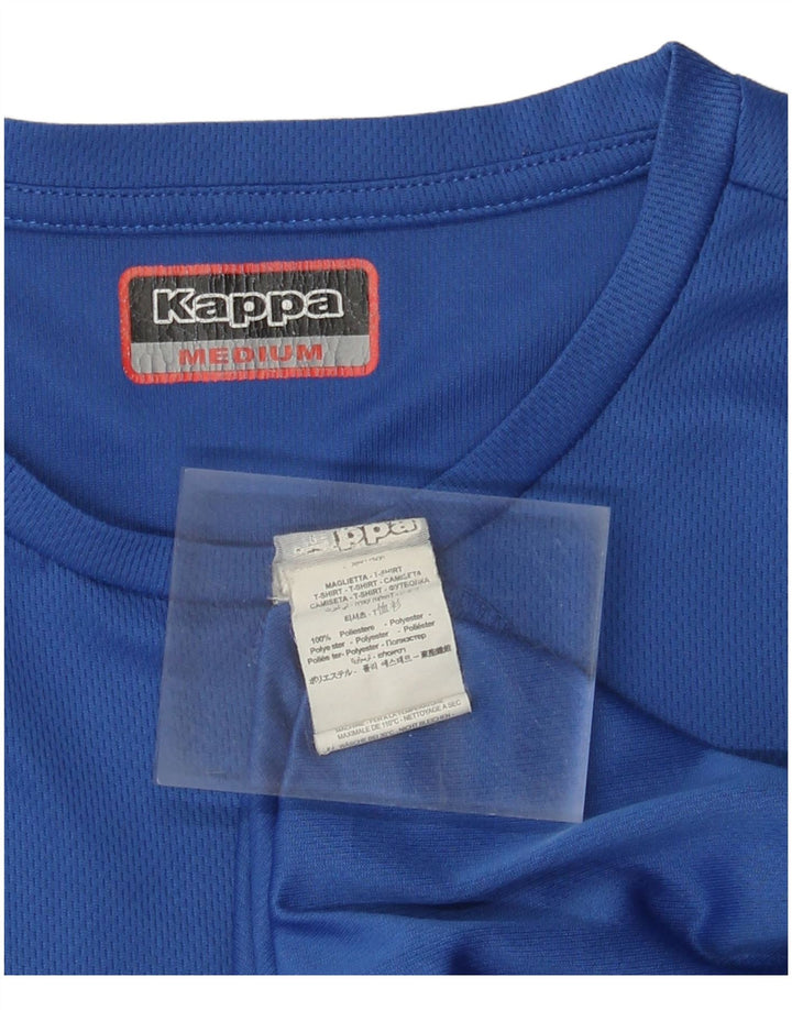 T-shirt grafica da uomo Kappa Top blu medio in poliestere