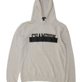 Maglione con cappuccio grafico da uomo Champion in cotone bianco medio
