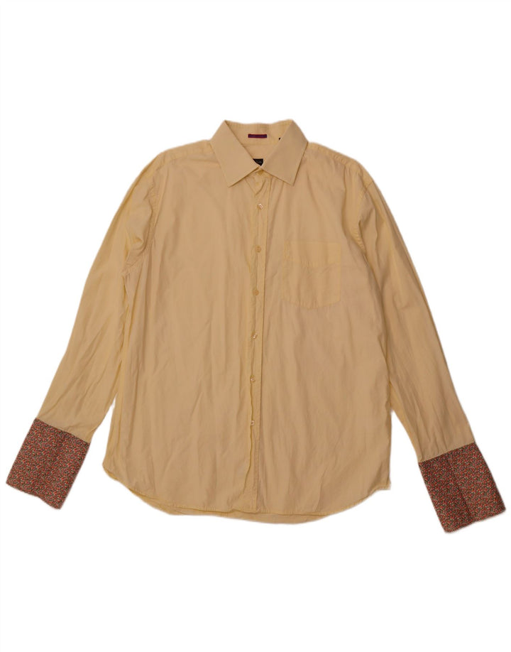 Camicia da uomo PAUL SMITH taglia 17 1/2 44 XL cotone giallo