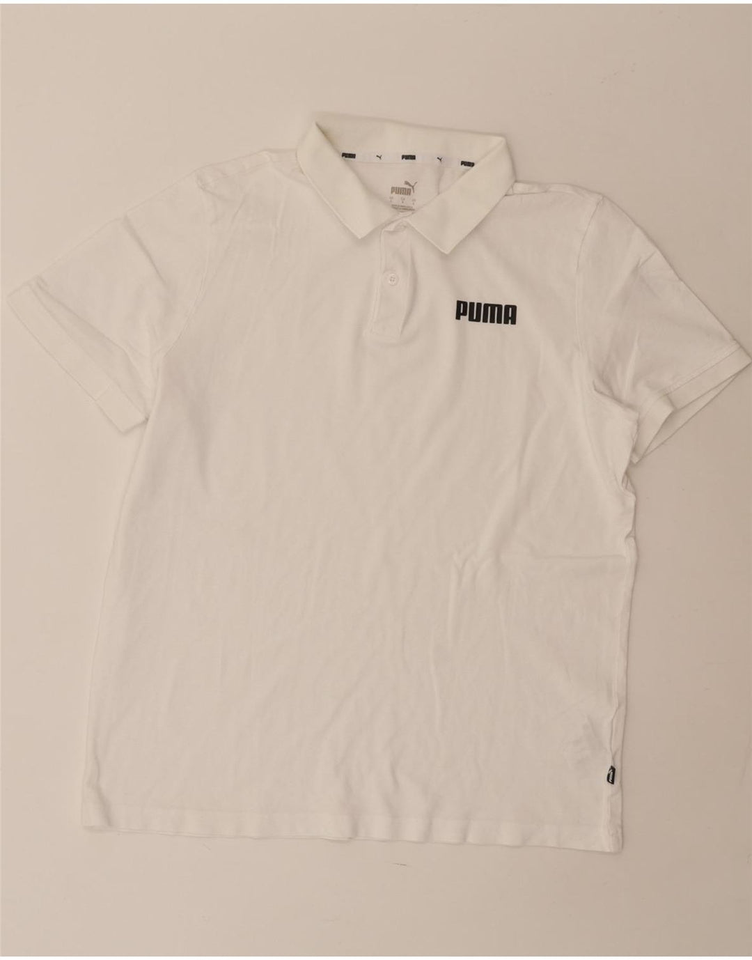 Polo PUMA da uomo grande in cotone bianco