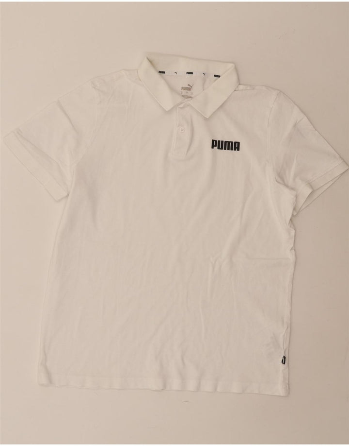 Polo PUMA da uomo grande in cotone bianco